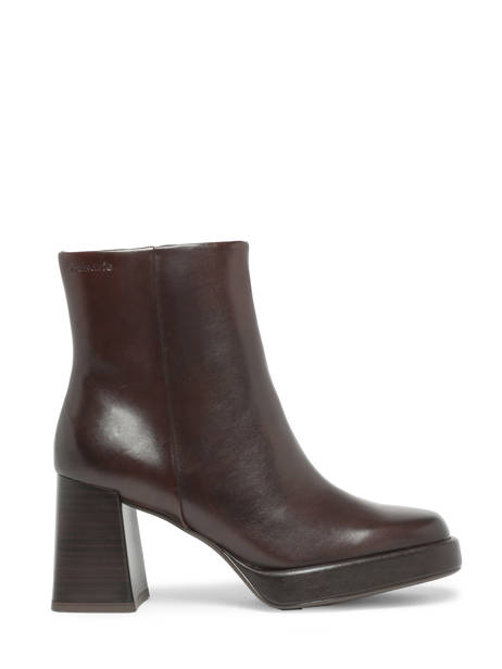 Bottines à Talon En Cuir Tamaris Rouge women 41