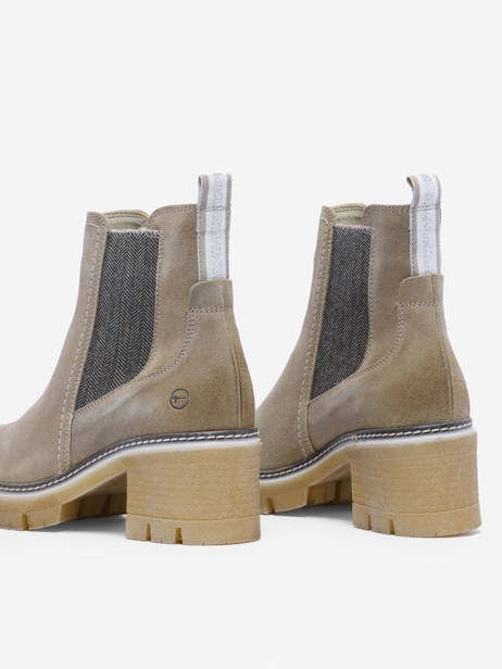 Chelsea Boots à Talon En Cuir Tamaris Beige women 41 vue secondaire 3