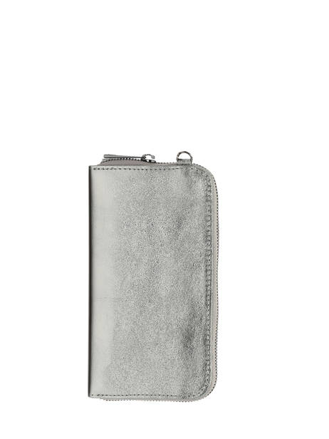 Étui Téléphone Et Bandoulière Cuir Milano Argent nine NI23068 vue secondaire 4