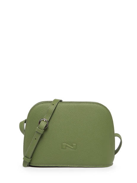 Sac Bandoulière Lilou Cuir Nathan baume Vert egee 2