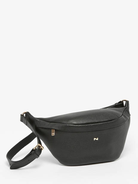 Sac Banane Large Derby Cuir Nathan baume Noir n city 24 vue secondaire 2