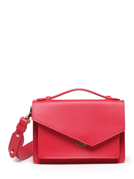 Sac Bandoulière Zoe Cuir Lancaster Rouge zoe 11