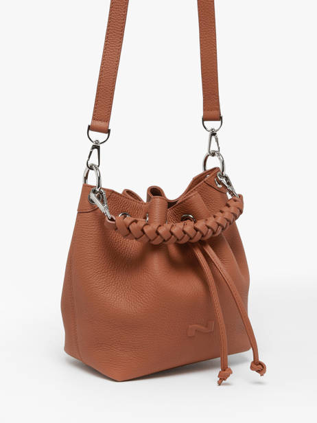 Sac Bourse Small Zola Cuir Nathan baume Marron cruise 55 vue secondaire 2