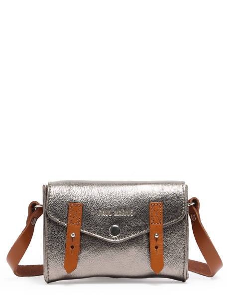 Sac Lemini Indispensable Cuir Paul marius Gris vintage MINI