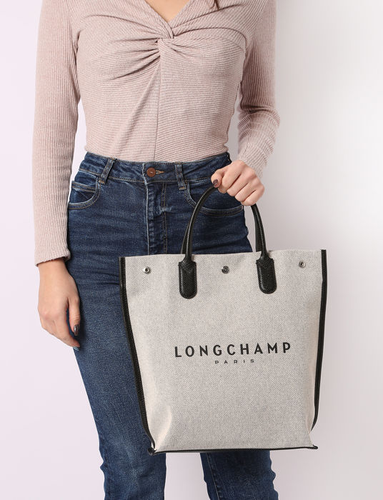 Longchamp Essential toile Sacs porté main Blanc