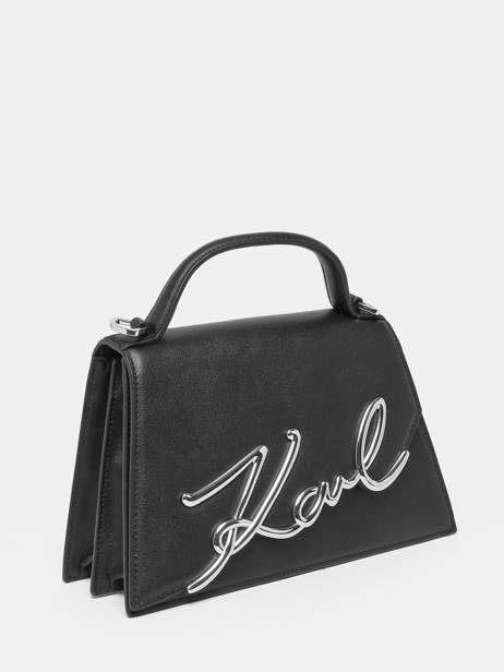 Sac Bandoulière K Signature Cuir Karl lagerfeld Noir k signature 240W3003 vue secondaire 2