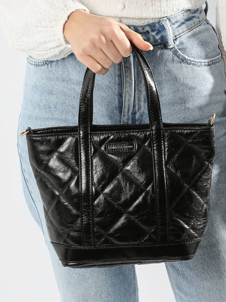 Sac Porté Main Cabas Cuir Cuir Vanessa bruno Noir cabas cuir 84V40435 vue secondaire 1