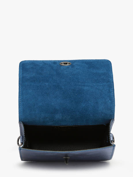 Sac Bandoulière Nine Cuir Milano Bleu nine NI22115N vue secondaire 3