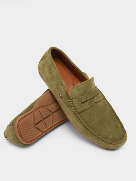 Mocassins En Cuir Tommy hilfiger Vert men 4998MSD vue secondaire 1