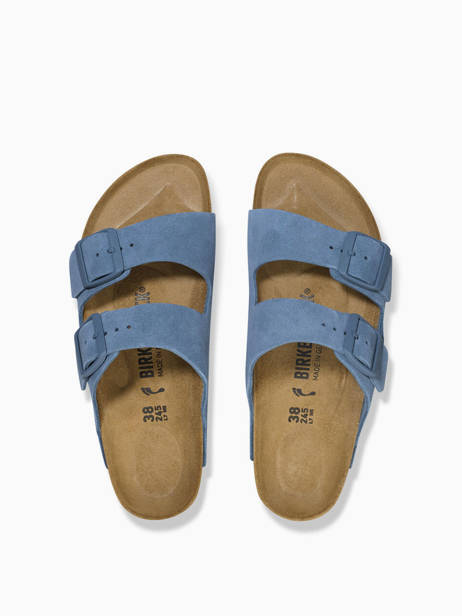 Mules Arizona En Cuir Birkenstock Bleu women 1026820 vue secondaire 4