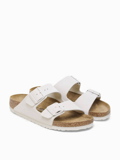 Mules Arizona En Cuir Birkenstock Blanc women 10266842 vue secondaire 3