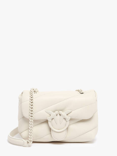 Sac Bandoulière Love Bag Puff Cuir Pinko Blanc love bag puff A1JO