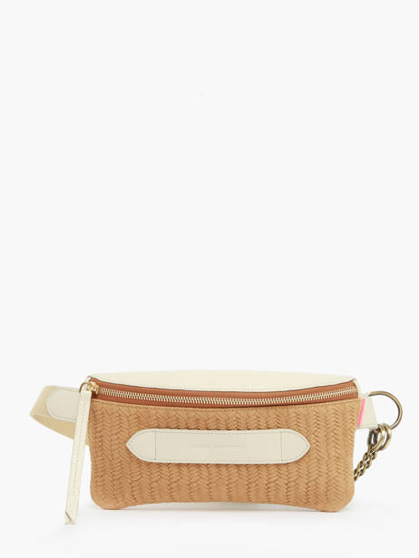 Sac Ceinture Coachella Cuir Daim Façon Tressé Marie martens Beige coachella CVT