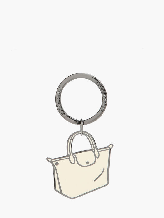 Longchamp Metal Porte clés Blanc