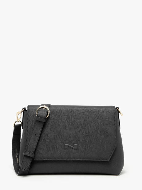 Sac Bandoulière Tycia Cuir Nathan baume Noir victoria 89