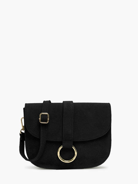 Sac Bandoulière Velvet Cuir Milano Noir velvet VE23112