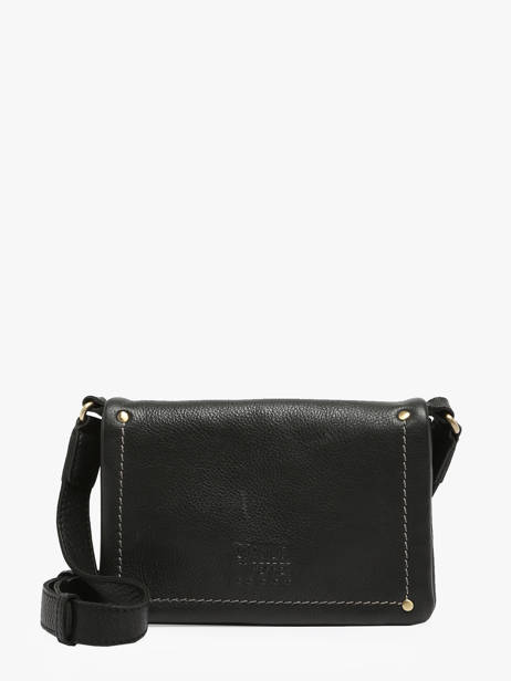 Sac Bandoulière Boston Cuir Basilic pepper Noir boston BBOS03