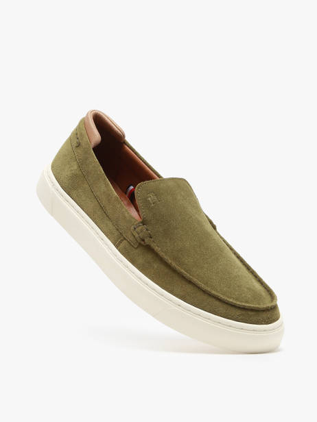 Chaussures Bateau En Cuir Tommy hilfiger Vert men 4985MSD vue secondaire 1