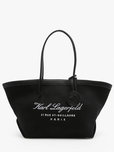 Sac Porté épaule Hotel Karl Coton Karl lagerfeld Noir hotel karl 241W3005