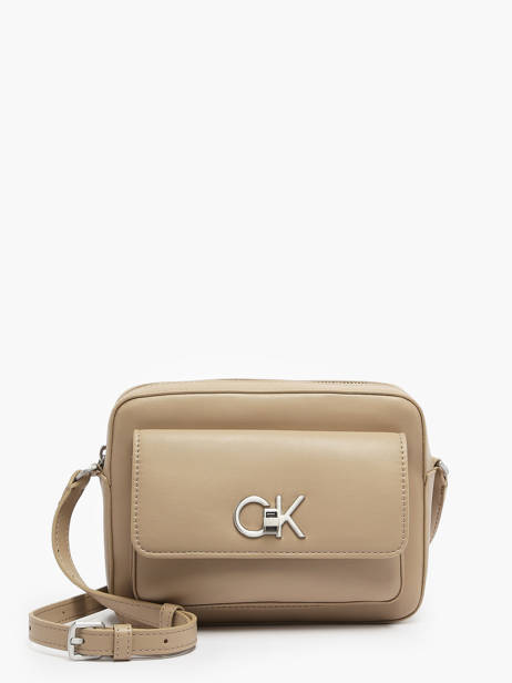 Sac Bandoulière Re-lock Polyester Recyclé Calvin klein jeans Beige re-lock K611083