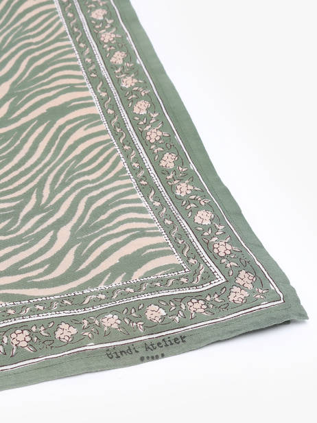 Foulard Bindi atelier Vert zebra Z vue secondaire 1