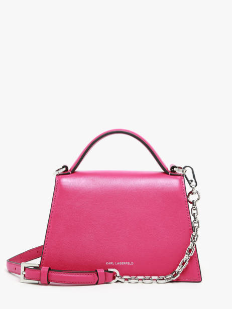 Sac Bandoulière K Signature Cuir Karl lagerfeld Rose k signature 240W3004 vue secondaire 4