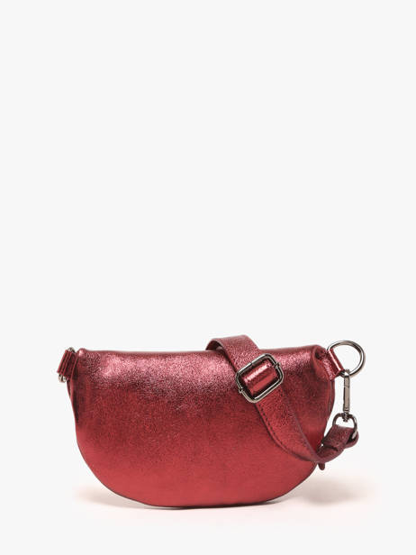 Sac Banane Nine Cuir Milano Rouge nine NI19091N vue secondaire 4