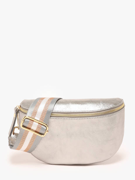 Sac Banane Nine Cuir Milano Argent nine NI24011