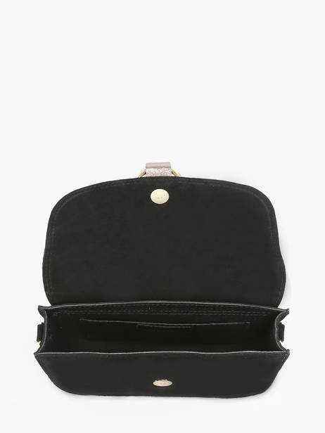 Sac Bandoulière Velvet Cuir Milano Noir velvet VE23112 vue secondaire 3