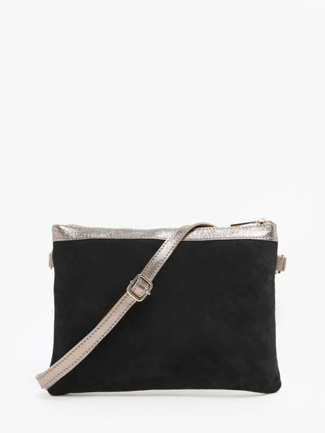 Sac Bandoulière Velvet Cuir Milano Noir velvet VE24065 vue secondaire 4