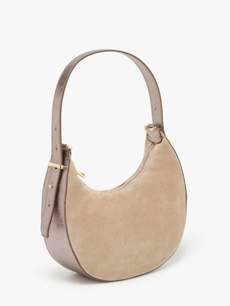 Sac Porté épaule Velvet Cuir Milano Beige velvet VE24063 vue secondaire 2