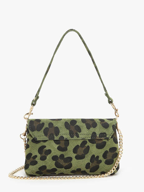 Sac Bandoulière Velvet Leopardo Cuir Milano Vert velvet leopardo VL24063 vue secondaire 4