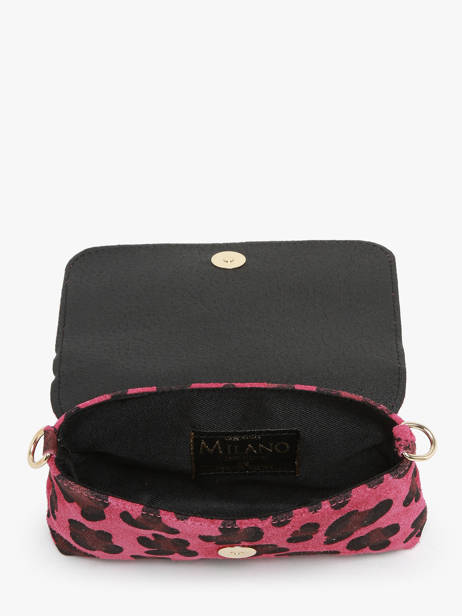 Sac Bandoulière Velvet Leopardo Cuir Milano Rose velvet leopardo VL24063 vue secondaire 3