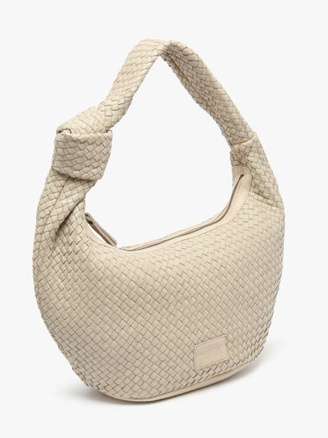 Sac Porté épaule Parma Cuir Basilic pepper Beige parma BPAR01 vue secondaire 2