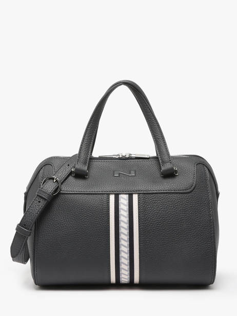 Sac Porté Main Norma Signature Cuir Nathan baume Noir signature 1