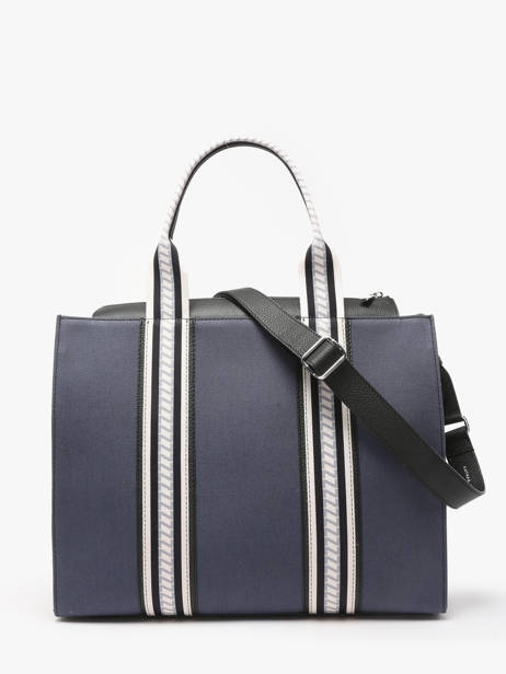 Sac Cabas Nina Canvas Et Cuir Nathan baume Bleu solar NINA vue secondaire 4