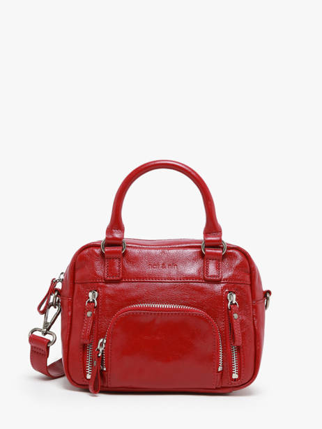 Sac Bandoulière Micro Macy Cuir Nat et nin Rouge vintage MICRMACY