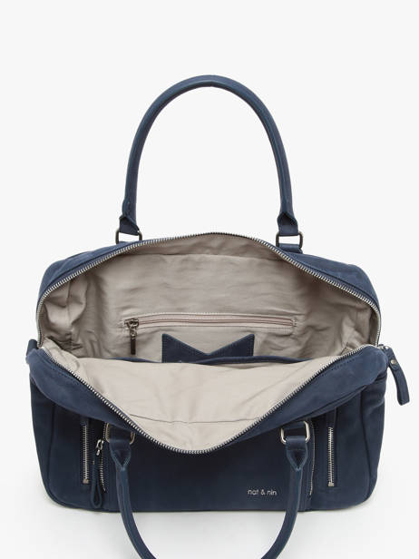 Sac Macy Cuir Nat et nin Bleu vintage MACY vue secondaire 3