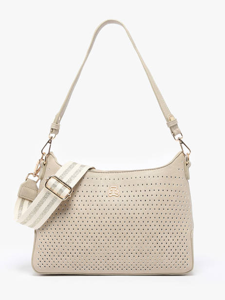 Sac Porté épaule Ajoure Lulu castagnette Beige ajoure VIGOR