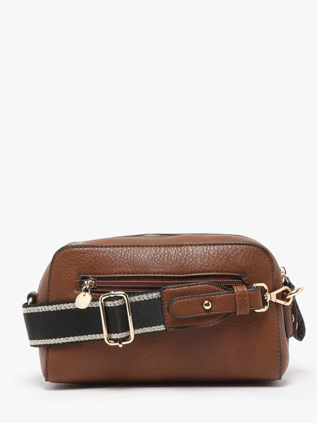 Sac Bandoulière Zip Lulu castagnette Marron zip WILLIAM vue secondaire 4