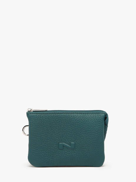 Porte-monnaie 2 Compartiments Cuir Nathan baume Bleu original n 302N