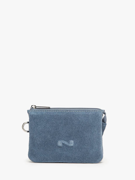 Porte-monnaie Nathan baume Bleu denim D