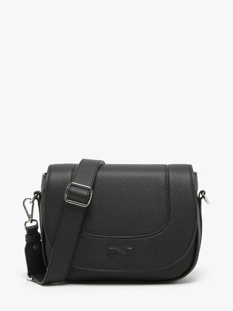 Sac Bandoulière Ponant Cuir Nathan baume Noir regate 10