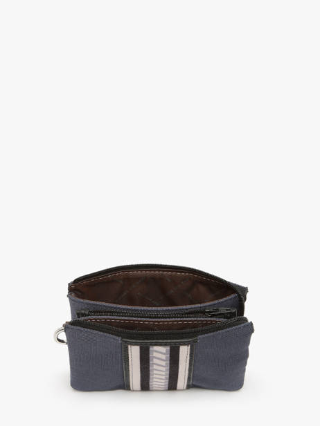 Trousse Zippée Signature Cuir Nathan baume Bleu solar 242283N vue secondaire 1