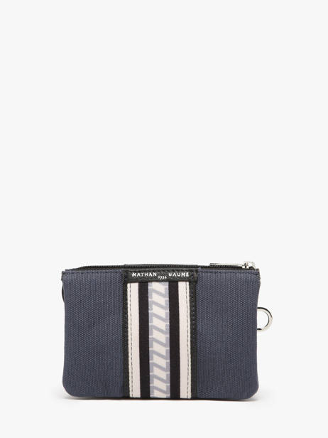 Trousse Zippée Signature Cuir Nathan baume Bleu solar 242283N vue secondaire 2