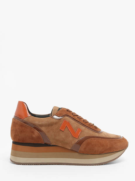 Sneakers En Cuir Nathan baume Marron women 242S2603