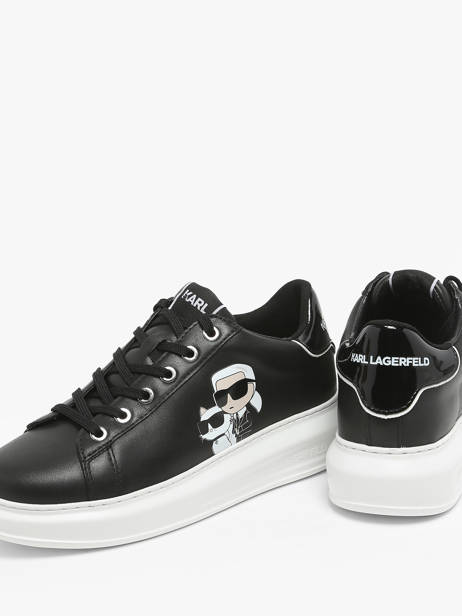 Sneakers Kapri Twin Nft En Cuir Karl lagerfeld Noir women KL62524T vue secondaire 3