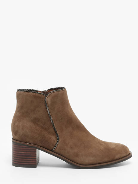 Bottines à Talon Tiglon En Cuir Mam'zelle Marron women CSIUY48