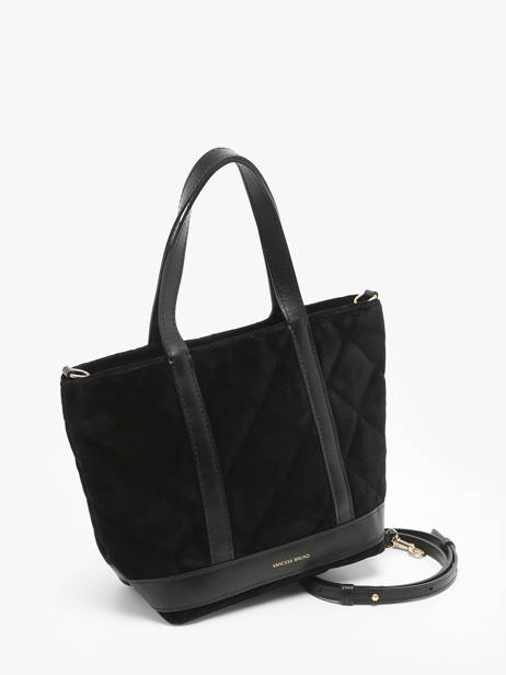 Sac Cabas S En Velours Vanessa bruno Noir cabas 42V40435 vue secondaire 2