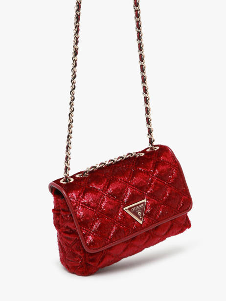 Sac Bandoulière Giully Velours Guess Rouge giully QE874874 vue secondaire 2